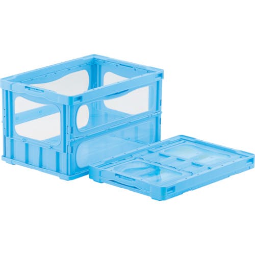 【CAINZ-DASH】三甲 折りたたみコンテナー　５５９１２０　マドコンライトＯ－５０Ｂブルー SKMLO-O-50B-BL【別送品】