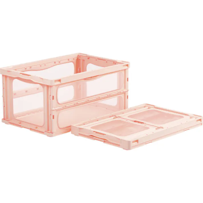 【CAINZ-DASH】三甲 折りたたみコンテナー 559190 マドコンライトO-75Bピンク SKMLO-O-75B-PNK【別送品】