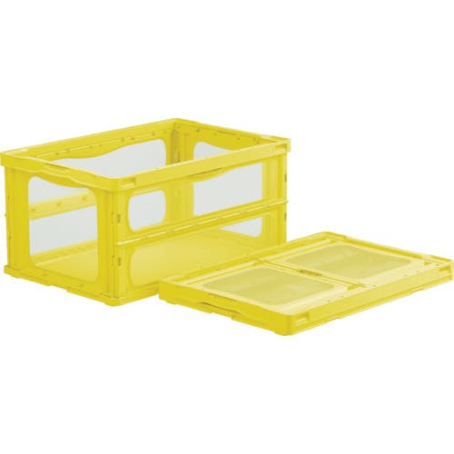 【CAINZ-DASH】三甲 折りたたみコンテナー　５５９１９０　マドコンライトＯ－７５Ｂイエロー SKMLO-O-75B-YE【別送品】