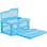 【CAINZ-DASH】三甲 フタ一体型折りたたみコンテナー　５５９１８０　マドコンライトＣ－７５Ｂブルー SKMLO-C-75B-BL【別送品】