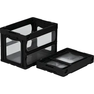 【CAINZ-DASH】三甲 折りたたみコンテナー 559240 マドコンO-60Bブラック SKO-O-60B-BK【別送品】