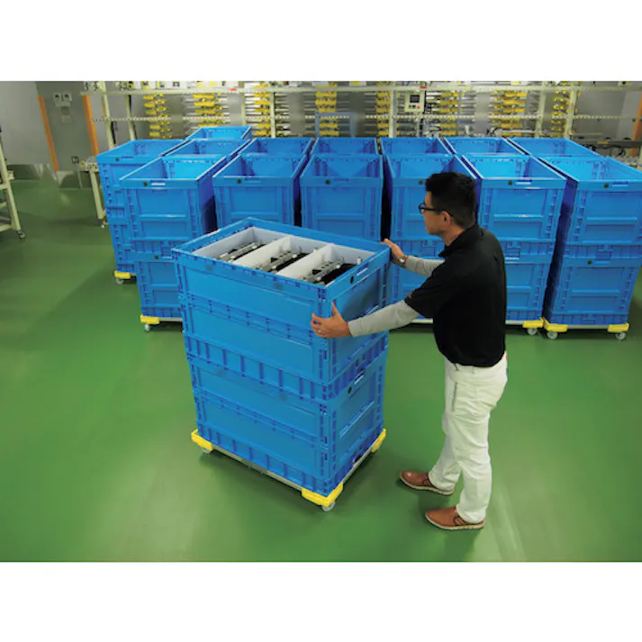 【CAINZ-DASH】三甲 折りたたみコンテナー 559770 オリコンP300B ブルー SK-OP300B-BL【別送品】