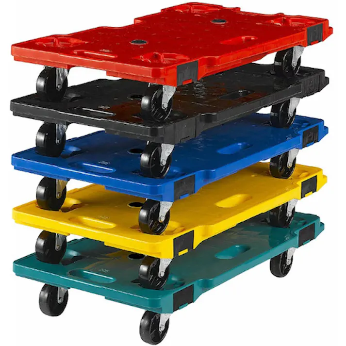 【CAINZ-DASH】三甲 樹脂製平台車 802462 サンキャリー6839 ブラック SK-6839-BK【別送品】