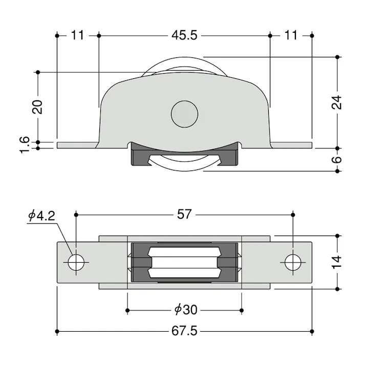 お掃除戸車 SJ-V30