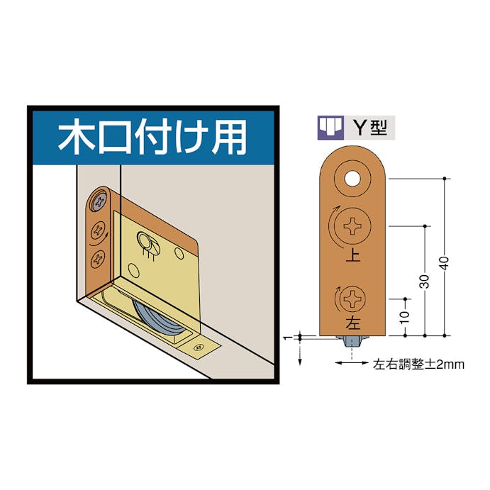 木製用取替戸車 ＷＸ5－Ｙ4