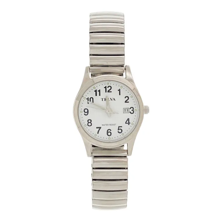 クレファー テルバ アナログウオッチ レディース じゃばらバンド シルバー H-TE-AL247-WTS