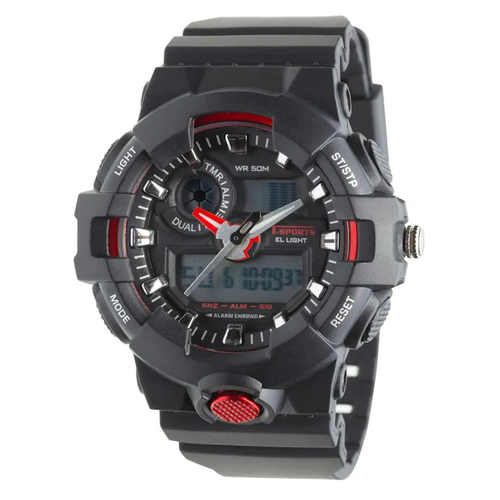 クレファー T-SPORTS ティースポーツ アナデジウォッチ ブラック×レッド H-TS-AD252-RD