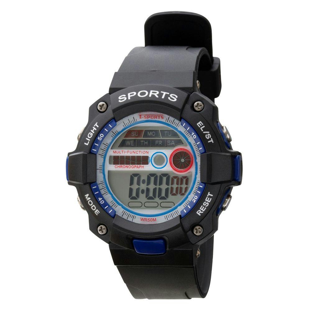クレファー T-SPORTS ティースポーツ デジタルウォッチ ブラック×ブルー H-TS-D154-BL 腕時計 クレファー T-SPORTS ティースポーツ デジタルウォッチ ブラック×ブルー H-TS-D154-BL 腕時計