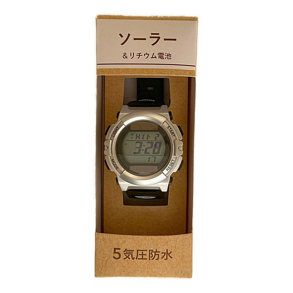 クレファー テルバ デジタルソーラーウォッチ メンズ シルバー H-TE