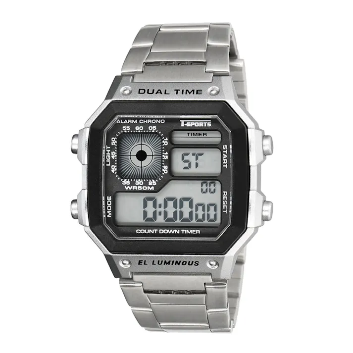 クレファー T-SPORTS ティースポーツ デジタル メタル ウォッチ H-TS-D306-SV
