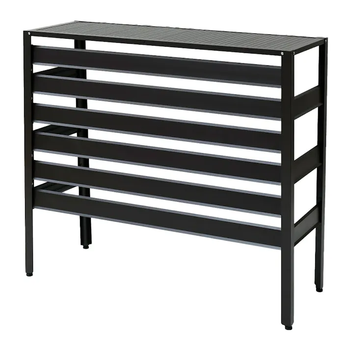 アルミエアコンカバー 大型 ダークブラウン KAAC-100【別送品】