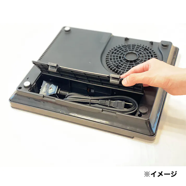 コード収納付き卓上IH調理器 YEP-CS140-B ブラック