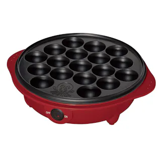 たこ焼き器 18穴 レッド OB-181
