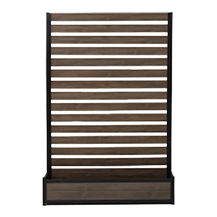 木目調 PSプランターフェンス 90×180cm ダークブラウン KHPF-90180(DBR)【別送品】