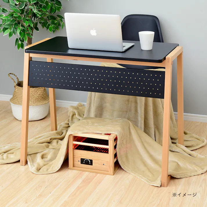 一人用ミニこたつ コルチェヒーター 幅27cm 奥行27cm 高さ22cm ナチュラル YH-M105Q