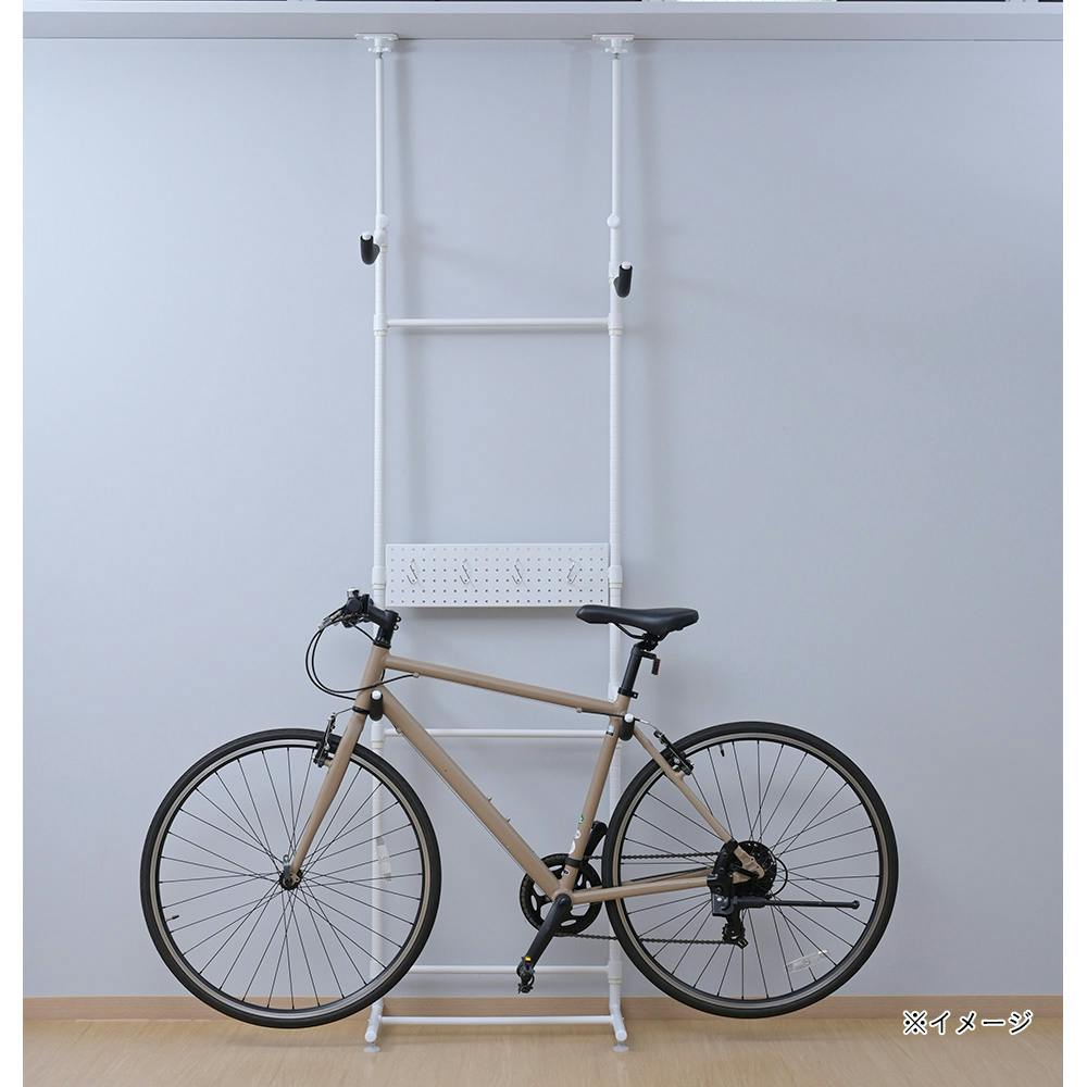 楽天市場】突っ張り 自転車 ツッパリ ラック WH ＼ プレゼント付