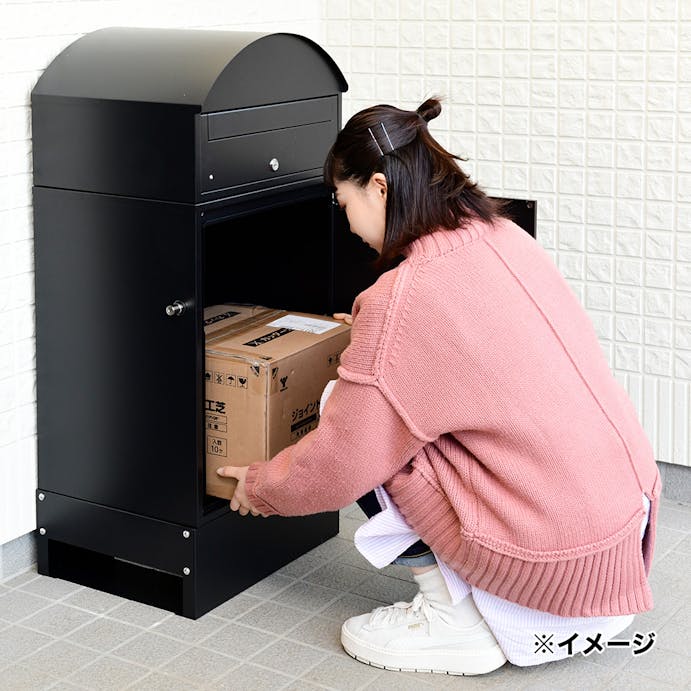 【送料無料】山善 YAMAZEN ポスト一体型 宅配ボックス ブラック TB-R
