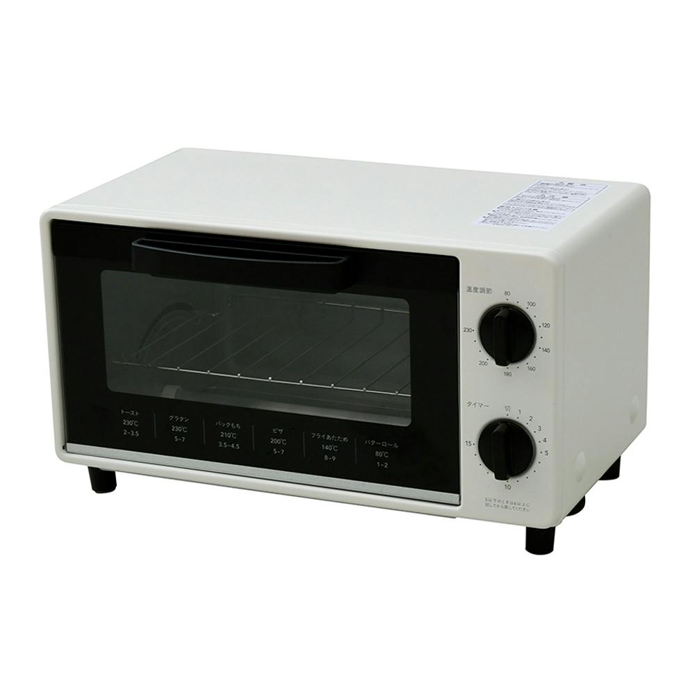 送料無料】山善 温調オーブントースター ホワイト CTS-C101(W