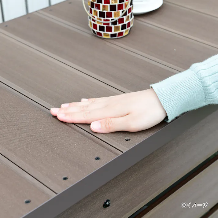 人工木エアコンカバー 大型 ダークブラウン MWAC-110【別送品】