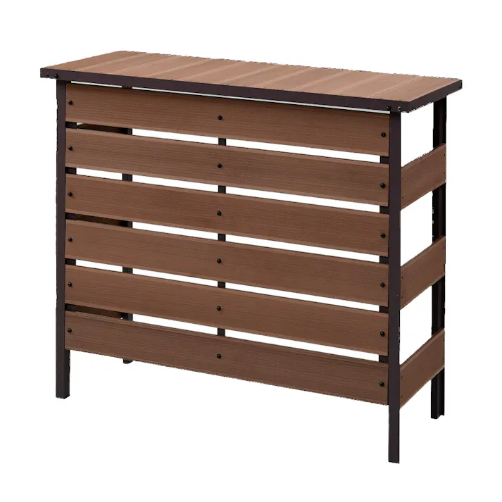 人工木エアコンカバー 大型 ナチュラル MWAC-110【別送品】