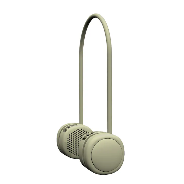 エレス 充電ネックファン グレージュ シロッコファン 首掛け式 3段階風量 IF-RL23CGG