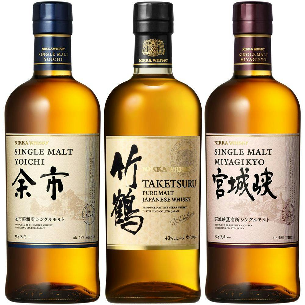 Amazon.co.jp: 竹鶴 &余市&宮城峡 ニッカウイスキー700ml×3本