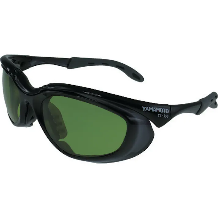 【CAINZ-DASH】山本光学 遮光メガネ(ガス溶接作業用) 二眼形 遮光度#4 YW-390 JIS NSLP 4 AF【別送品】