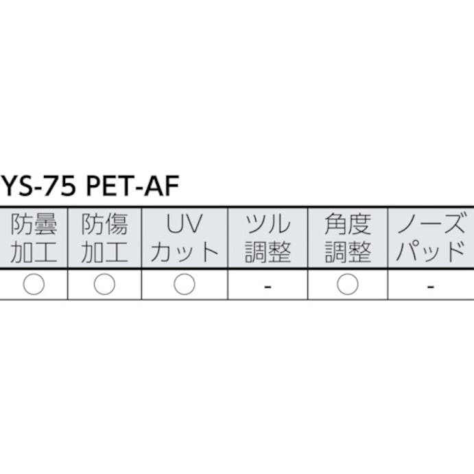 【CAINZ-DASH】山本光学 二眼型保護メガネ（フレームタイプ）　曇り止め仕様　セーフティグラス　レンズ色：クリア　テンプルカラー：スモーク YS-75 PET-AF【別送品】