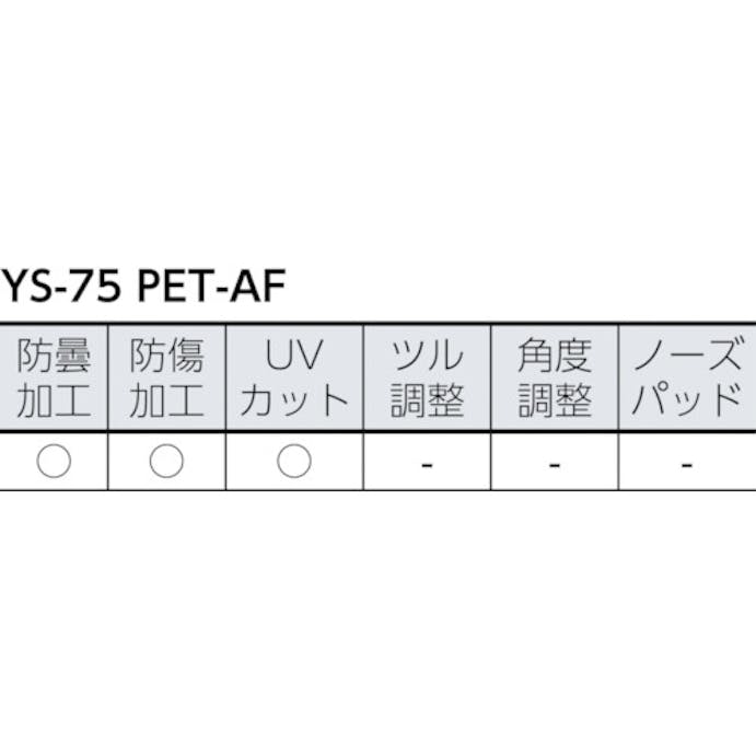 【CAINZ-DASH】山本光学 二眼型保護メガネ（フレームタイプ）　曇り止め仕様　セーフティグラス　レンズ色：クリア　テンプルカラー：スモーク YS-75 PET-AF【別送品】