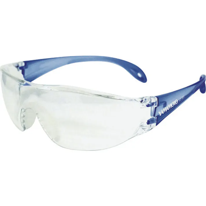 【CAINZ-DASH】山本光学 一眼型セーフティグラス レンズ色クリア テンプルカラーブルー JIS規格品 LF-301【別送品】