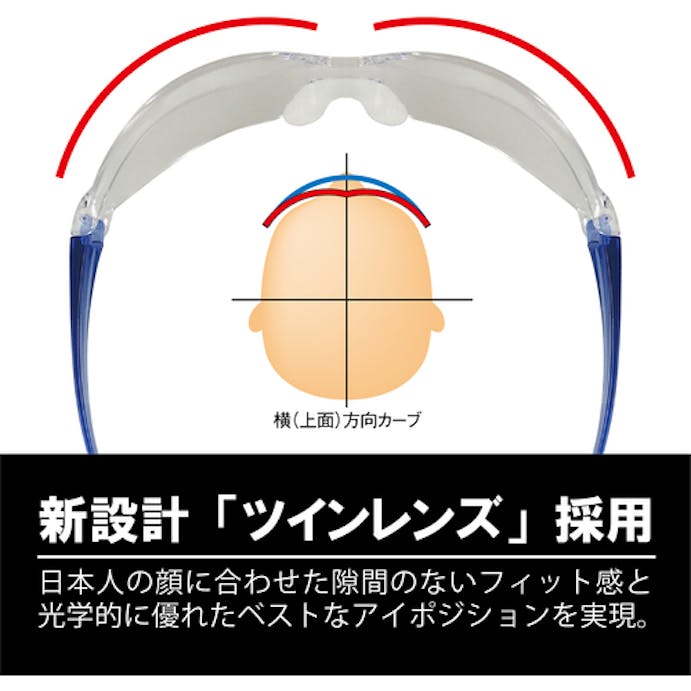 【CAINZ-DASH】山本光学 一眼型セーフティグラス　レンズ色クリア　テンプルカラーグレー　ＪＩＳ規格品 LF-302【別送品】