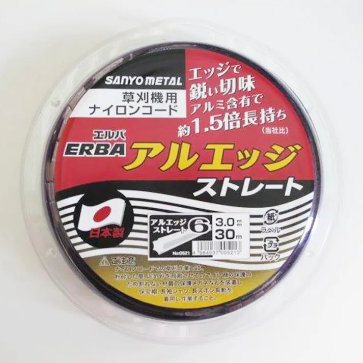 三陽金属 アルミ含有ナイロンコード 六角 3.0mm×30m アルミエッジ6 ストレート 0521