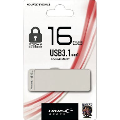 【CAINZ-DASH】磁気研究所 パスワードロック機能付きＵＳＢ１６ＧＢ HDUF127S16GML3【別送品】