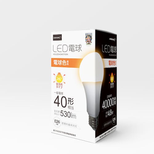 磁気研究所 LED電球(一般電球40形相当)電球色 HDLED40W2700K 電球(LED) 磁気研究所 LED電球(一般電球40形相当)電球色 HDLED40W2700K 電球(LED)