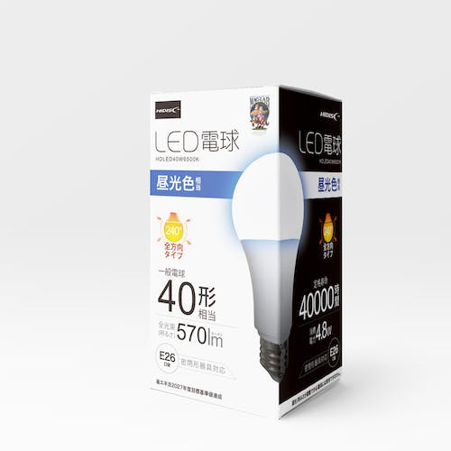 磁気研究所 LED電球(一般電球40形相当)昼光色 HDLED40W6500K 電球(LED) 磁気研究所 LED電球(一般電球40形相当)昼光色 HDLED40W6500K 電球(LED)