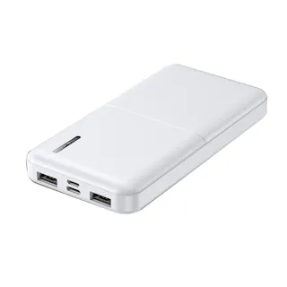 HIDISC コンパクトスリム急速充電 モバイルバッテリー 10000mAh ホワイト HD-MB10000TAWH-PP