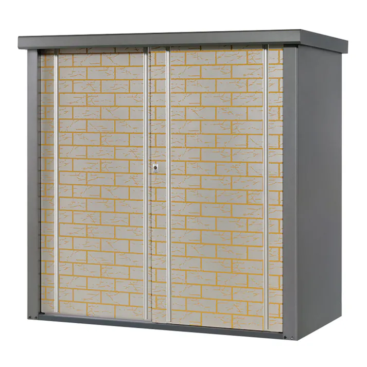 物置 シルク ブロック柄 シルバー TJS-1515HB-S 幅1550×奥行820×高さ1500mm【別送品】