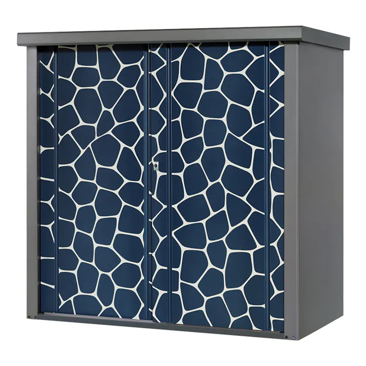 物置 シルク アニマル柄 ブルー TJS-1515AN-B 幅1550×奥行820×高さ1500mm【別送品】