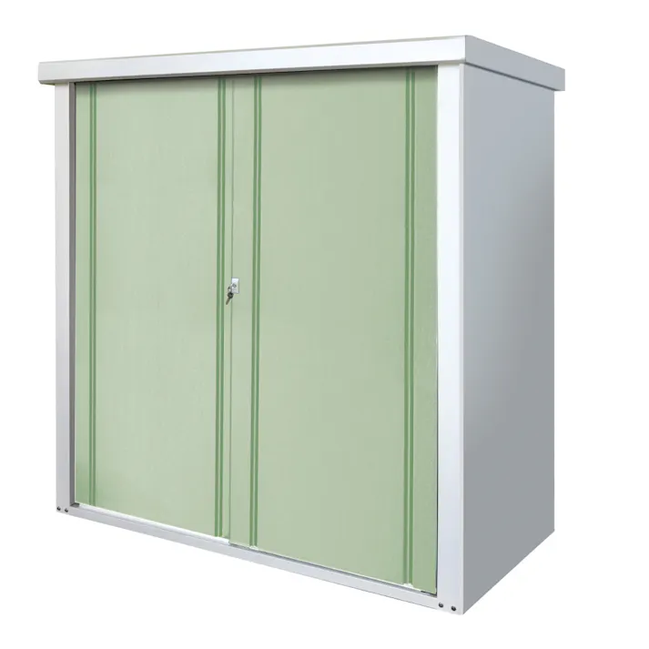 フリースタイル収納庫 グリーン 幅155cm 奥行82cm 高さ150cm【別送品】