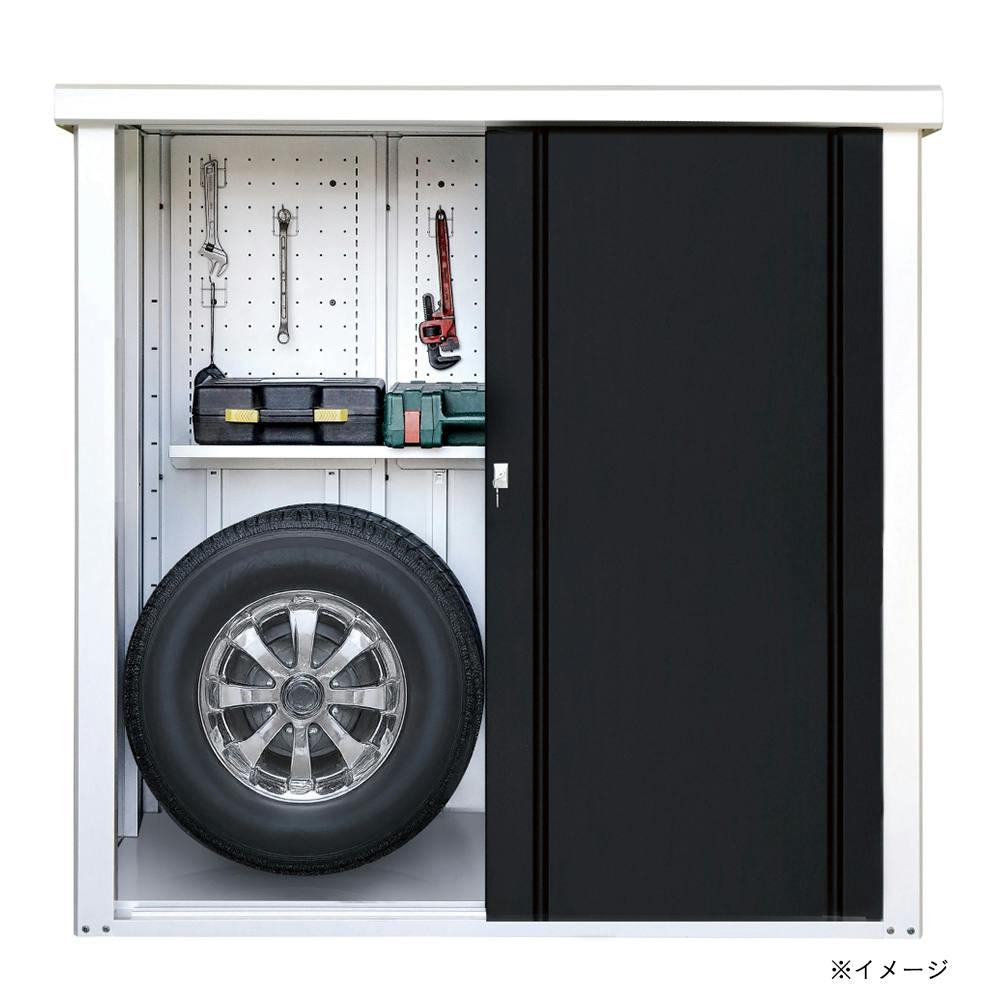 フリースタイル収納庫 ブラック 幅155cm 奥行82cm 高さ150cm【別送品】