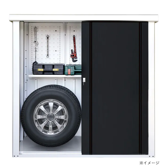 フリースタイル収納庫 ブラック 幅155cm 奥行82cm 高さ150cm【別送品】