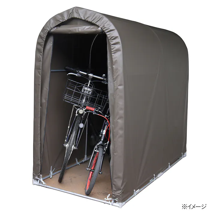 南榮工業 サイクルハウス 高耐久シート 2台用 スーパーブラウン SN3-SB