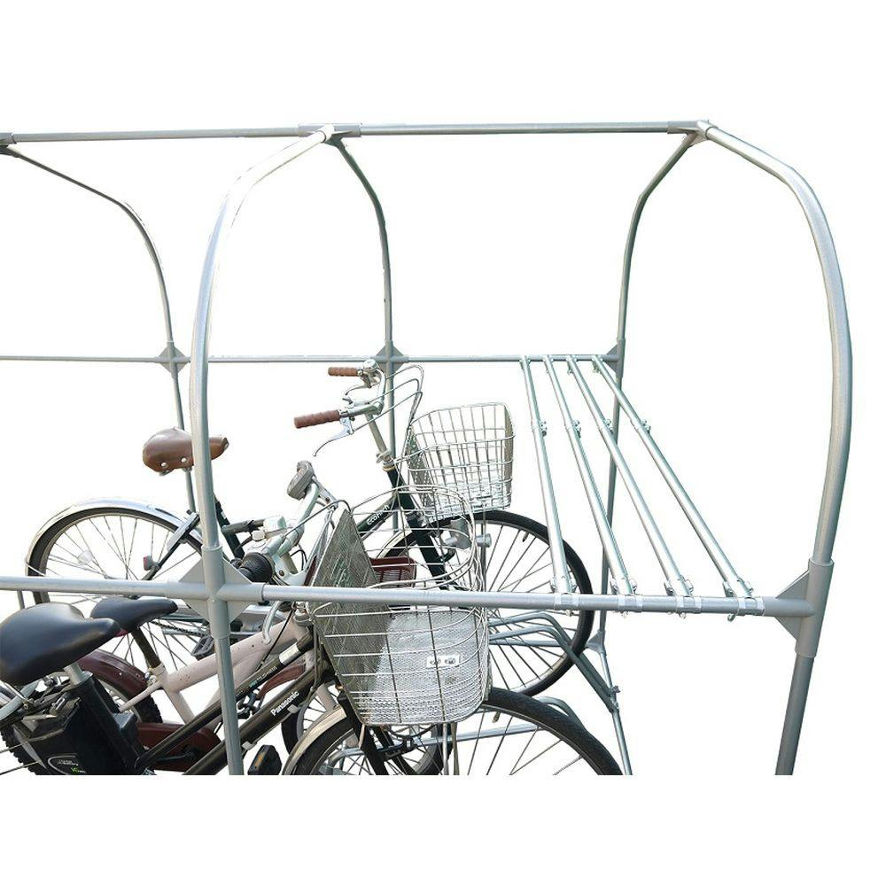 南栄工業 サイクルハウス棚パイプ 3台用 | 物置・自転車置き場・表札 