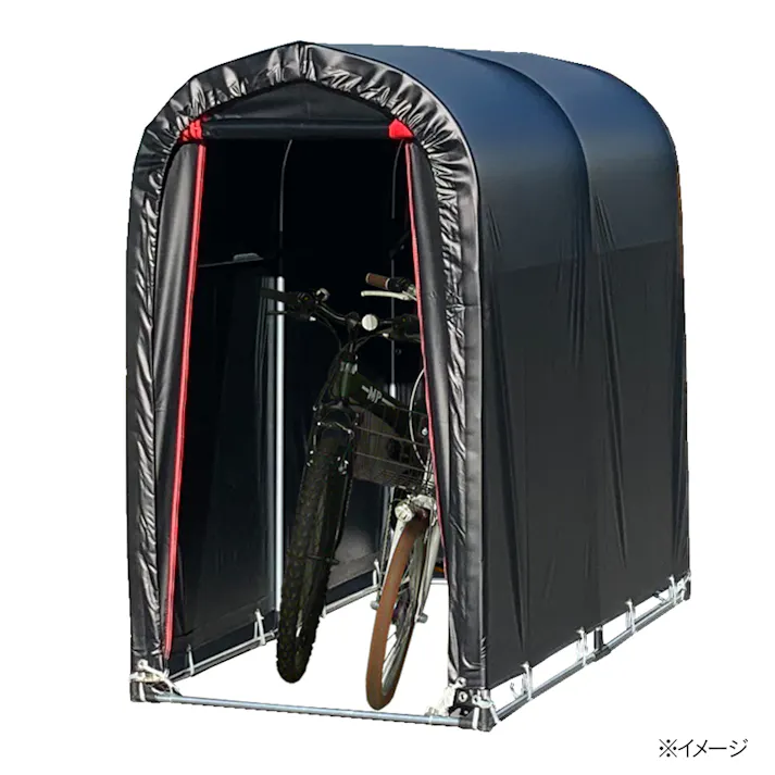 南榮工業 サイクルハウス 高耐久シート 2台用 ブラック