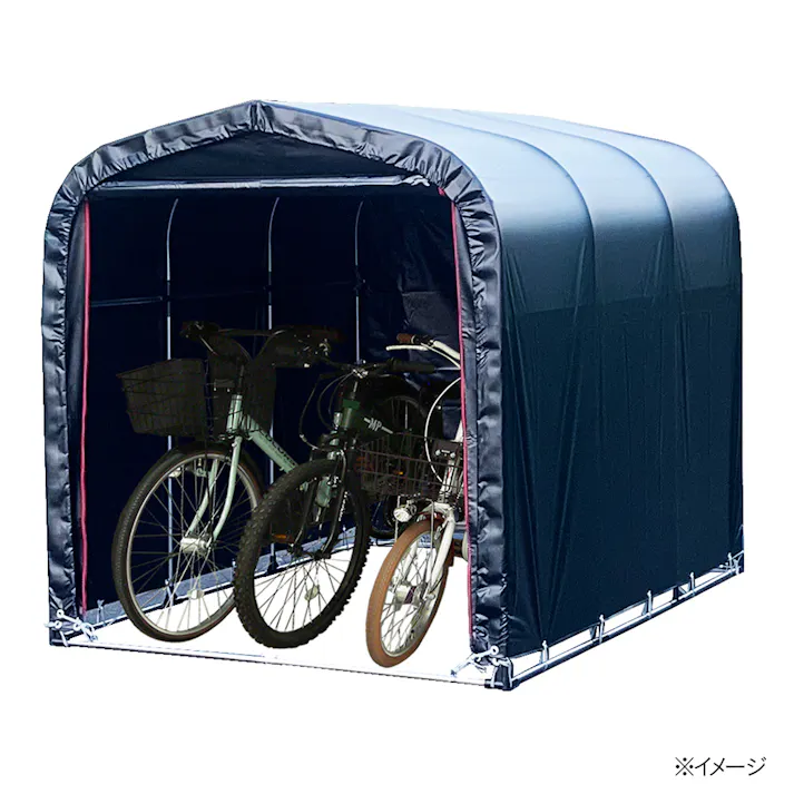南榮工業 サイクルハウス 高耐久シート 3台用 ブラック