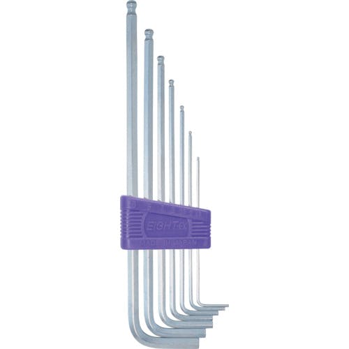 エイト 六角棒スパナ ボールポイント エキストラロング7本セット 1.5~6mm BHS-7 ボールポイント六角棒レンチセット エイト 六角棒スパナ ボールポイント エキストラロング7本セット 1.5~6mm BHS-7 ボールポイント六角棒レンチセット