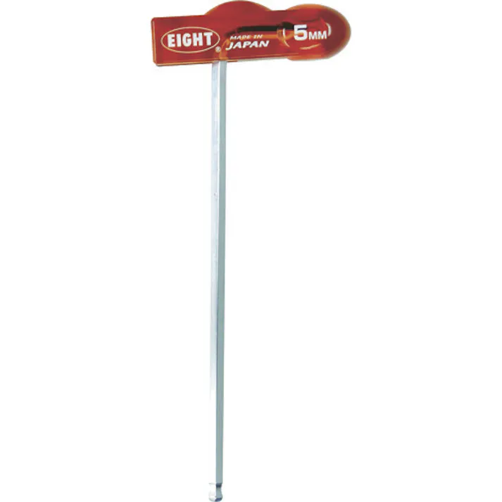 【CAINZ-DASH】エイト T形 六角棒スパナ テーパーヘッド・エキストラロング 分離可能樹脂ハンドル 対辺寸法5mm WHH-5TL【別送品】