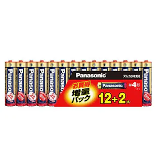 パナソニック アルカリ乾電池 単4形 12本+2本増量パック LR03XJSP/14S