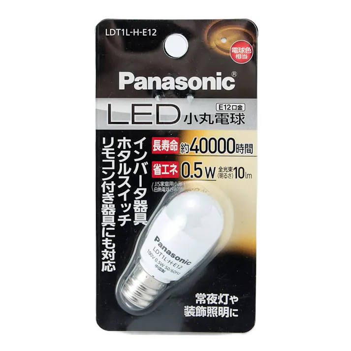 LED電球 小丸電球 0.5W 電球色相当 LDT1LHE12