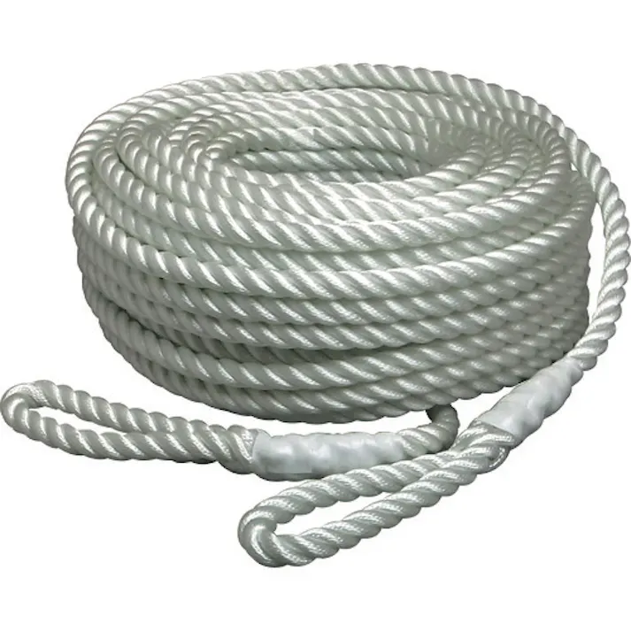【CAINZ-DASH】まつうら工業 電動ウインチ用ナイロンロープ(3打ち) 12mmΦ×50m 両端アイ加工 NR-3STRAND-12-50【別送品】